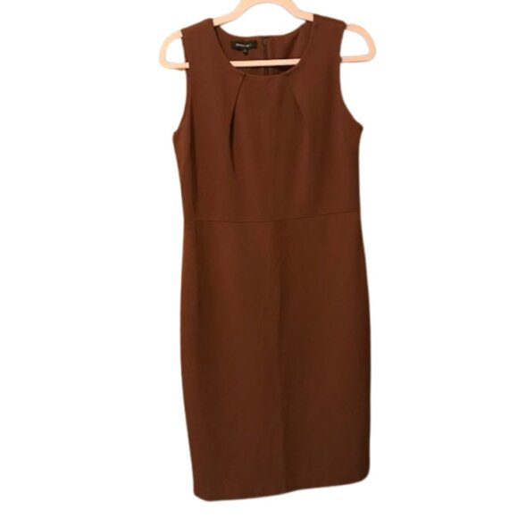 Lafayette 148 Women's Brown Sleeveless Sheath Dress Size 8 - Picture 1 of 7